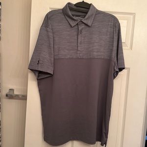 Under Armour Heat Gear Loose Fit Short Sleeve Polo Shirt (Men's Large) Gray